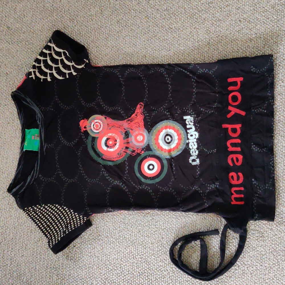 Desigual T-shirt you and me, black, Small